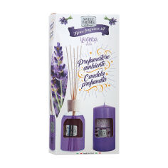 Акция на Набір Sweet Home Collection Lavender Лаванда (аромадифузор, 100 мл + ароматична свічка, 135 г) от Eva