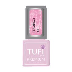 Акція на Гель-лак для нігтів Tufi profi Premium Flamingo 13 Рожевий лід із шимером, 8 мл від Eva