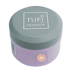 Акція на Гель для нарощування нігтів Tufi Profi Premium UV/LED Gel з шимером, 06 Shine Peach, 5 г від Eva