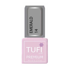 Акція на Гель-лак для нігтів Tufi Profi Premium Emerald 14 Благородний сірий, 8 мл від Eva