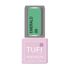 Акція на Гель-лак для нігтів Tufi Profi Premium Emerald 09 Блакитна ялина, 8 мл від Eva