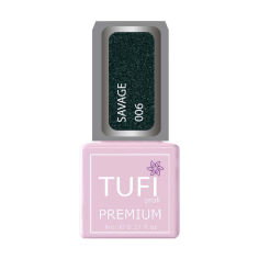 Акция на Гель-лак для нігтів Tufi Profi Premium Savage 006 Світловідбивний малахітовий туман, 8 мл от Eva