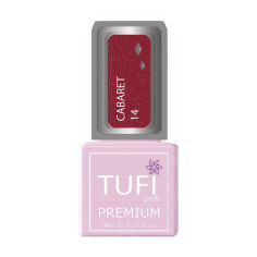 Акція на Гель-лак для нігтів Tufi Profi Premium Cabaret 14 Каберне з блискітками, 8 мл від Eva