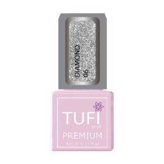 Акция на Гель-лак для нігтів Tufi Profi Premium Diamond 06 Срібні великі блискітки, 8 мл от Eva