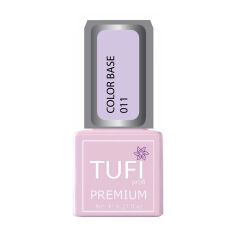 Акция на База для гель-лаку Tufi Profi Premium Color Base 011 Напівпрозора чайна троянда, 8 мл от Eva