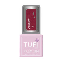 Акція на Гель-лак для нігтів Tufi Profi Premium Cabaret 12 Кармін з блискітками, 8 мл від Eva