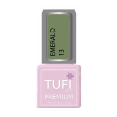 Акция на Гель-лак для нігтів Tufi Profi Premium Emerald 13 Травнева зелень, 8 мл от Eva