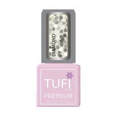 Акція на Гель-лак для нігтів Tufi Profi Premium Diamond 09 Срібна куля, 8 мл від Eva