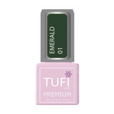 Акция на Гель-лак для нігтів Tufi Profi Premium Emerald 01 Хвойний, 8 мл от Eva