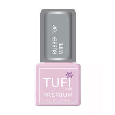 Акція на Каучуковий топ для гель-лаку Tufi Profi Premium Rubber Top Wipe з липким шаром, 8 мл від Eva