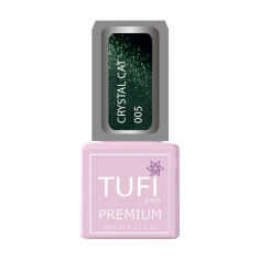 Акция на Гель-лак для нігтів Tufi Profi Premium Crystal Cat, 005 Смарагд, 8 мл от Eva