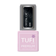 Акция на Гель-лак для нігтів Tufi Profi Premium Crystal Cat, 008 Чорний діамант, 8 мл от Eva
