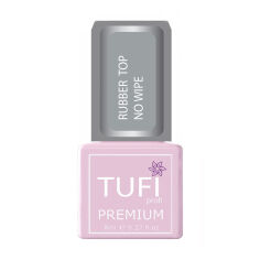 Акція на Каучуковий топ для гель-лаку Tufi Profi Premium Rubber Top No Wipe без липкого шару, 8 мл від Eva