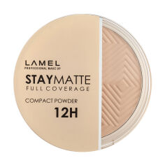 Акция на Компактна матувальна пудра для обличчя LAMEL Make Up Stay Matte Compact Powder 402 Cold Ivory, 12 г от Eva