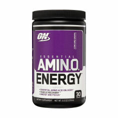Акція на Дієтична добавка амінокислота в порошку Optimum Nutrition Essential Amino Energy Concord Grape, 270 г від Eva