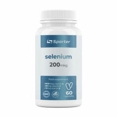 Акція на Харчова добавка в таблетках Sporter Selenium + Vitamin A, C, E, Селен + вітамін А, С, Е, 200 мкг, 60 шт від Eva