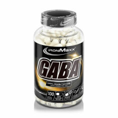 Акція на Харчова добавка амінокислота в капсулах IronMaxx GABA ГАМК, 100 шт (банка) від Eva