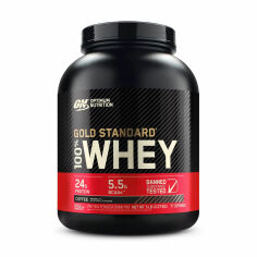 Акция на Дієтична добавка протеїн Optimum Nutrition 100% Whey Gold Standard Кава, 2.27 кг от Eva