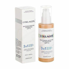 Акція на Тональна основа для обличчя Enough 3in1 Collagen Whitening Moisture Foundation SPF 15 з колагеном, для сяйва шкіри, 13, 100 мл від Eva