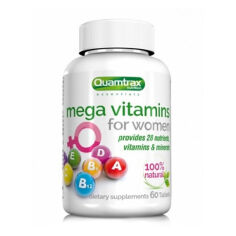 Акція на Харчова добавка вітамінно-мінеральний комплекс в таблетках Quamtrax Mega Vitamins For Women, 60 шт від Eva