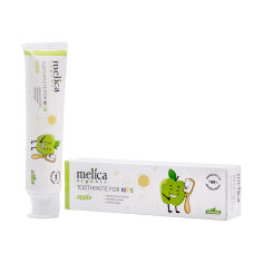 Акция на Дитяча зубна паста Melica Organic Toothpaste For Kids Apple Яблуко, 100 мл от Eva