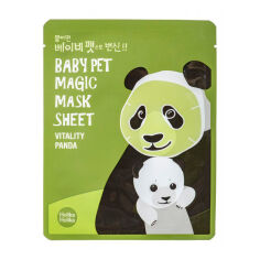 Акція на Тканинна маска для обличчя Holika Holika Baby Pet Magic Mask Sheet Vitality Panda живильна, 22 мл від Eva
