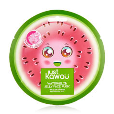 Акція на Маска для обличчя Just Kawaii Watermelon Jelly з екстрактом Тофу, пружність та еластичність, 25 г від Eva