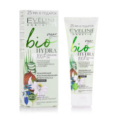 Акція на Нічна крем-маска для обличчя Eveline Cosmetics Bio Hydra для сухої та чутливої шкіри, 75 мл від Eva