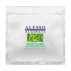 Акція на Альгінатна маска для обличчя Alesso Professionnel Alginate Anti-Inflammation Peel-Off Face Maskз олією чайного дерева, 25 г від Eva