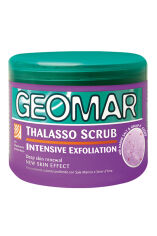 Акція на Відлущувальний скраб для тіла Geomar Thalasso Scrub Intensive Exfoliation з морською сіллю та насінням винограду, 600 г від Eva