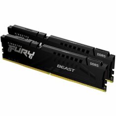 Акція на Память для ПК Kingston DDR5 4800 32GB KIT (16GBx2) FURY Beast Black (KF548C38BBK2-32) від MOYO