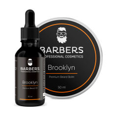 Акція на Набiр для догляду за бородою Barbers Brooklyn (бальзам для бороди, 50 мл + олiя для бороди, 30 мл) від Eva