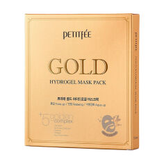 Акція на Гідрогелева маска для обличчя з золотим комплексом +5 Petitfee & Koelf Gold Hydrogel Mask Pack +5 golden complex, 5 шт від Eva
