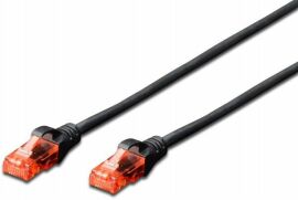 Акція на Патч-корд DIGITUS CAT 6 UTP 10м, AWG 26/7, Cu, LSZH, Black (DK-1617-100/BL) від MOYO