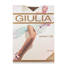 Акція на Колготки жіночі Giulia Infinity класичні, без шортиків, 20 DEN, Cappuccino, розмір 2 від Eva