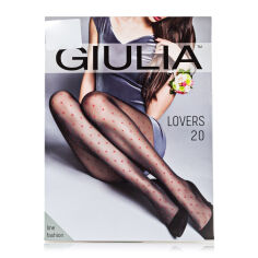 Акція на Фантазійні колготки жіночі Giulia Lovers (4) без шортиків, 20 DEN, Nero, розмір 3 від Eva