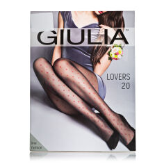 Акція на Фантазійні колготки жіночі Giulia Lovers (4) без шортиків, 20 DEN, Nero, розмір 4 від Eva