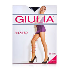 Акция на Колготки жіночі Giulia Relax підтримуючі, з шортиками, 50 DEN, Nero, розмір 4 от Eva