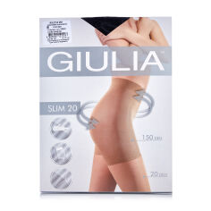 Акція на Колготки жіночі Giulia Epica Slim моделювальні, з шортиками, 20 DEN, Nero, розмір 5 XL від Eva