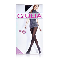 Акція на Теплі колготки жіночі Giulia Blues без шортиків, 100 DEN, Deep Navy, розмір 4 від Eva