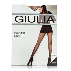 Акція на Колготки жіночі Giulia Chic Bikini 20 DEN, Nero, розмір 4 від Eva