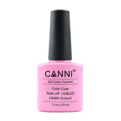 Акция на Гель-лак Canni Gel Color System Color Coat Soak-off UV&LED 205 Рожевий з голографічним мікроблиском, 7.3 мл от Eva