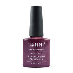 Акція на Гель-лак Canni Gel Color System Color Coat Soak-off UV&LED 196 Сливовий перламутр, 7.3 мл від Eva