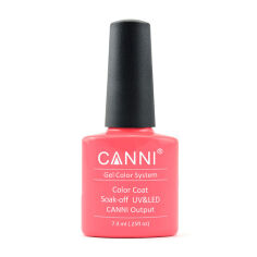 Акція на Гель-лак Canni Gel Color System Color Coat Soak-off UV&LED 113 Пастельний рожево-кораловий, 7.3 мл від Eva