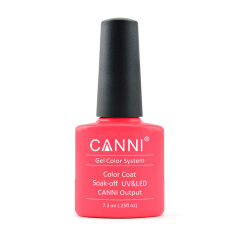 Акція на Гель-лак Canni Gel Color System Color Coat Soak-off UV&LED 111 Яскравий помаранчево-рожевий, 7.3 мл від Eva