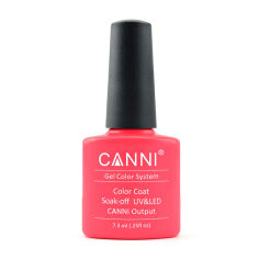 Акція на Гель-лак для нігтів Canni Gel Color System Color Coat Soak-off UV&LED 111 Яскравий помаранчево-рожевий, 7.3 мл від Eva