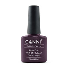 Акція на Гель-лак Canni Gel Color System Color Coat Soak-off UV&LED 100 Фіолетово-чорний, 7.3 мл від Eva