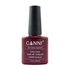 Акція на Гель-лак Canni Gel Color System Color Coat Soak-off UV&LED 124 Темно-коричневий, 7.3 мл від Eva