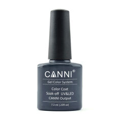 Акція на Гель-лак Canni Gel Color System Color Coat Soak-off UV&LED 133 Темний сірий, 7.3 мл від Eva