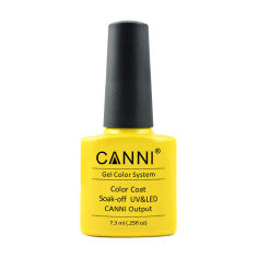 Акція на Гель-лак Canni Gel Color System Color Coat Soak-off UV&LED 001 Жовтий, 7.3 мл від Eva